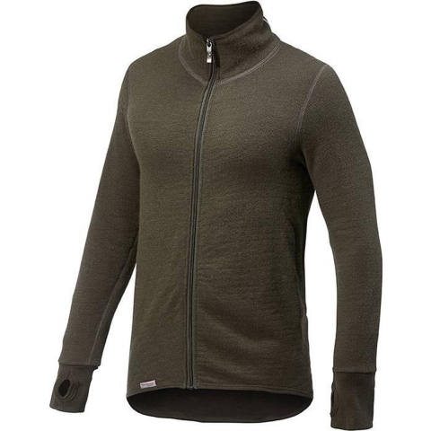 Woolpower 400 Jack Doorlopende Rits, pine green Maat L