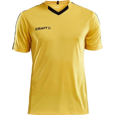 Craft Progress Contrast Shirt Korte Mouw Heren - Geel / Zwart | Maat: XL