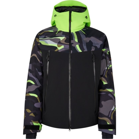 Fire + Ice Esko-T 3-Layer Ski Jacket Black Green - Wintersportjas Voor Heren - Zwart/Print - 52