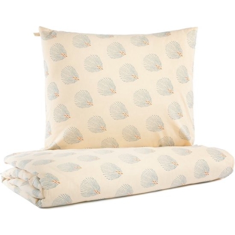 Nobodinoz Beddengoed Junior White Gatsby / Antique green - 100 x 150 cm