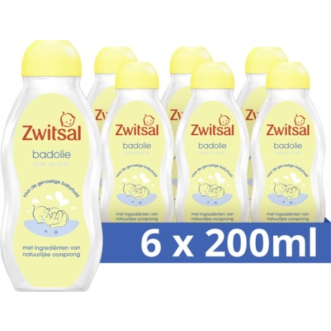 Zwitsal Baby Badolie - 6 x 200 ml - Voordeelverpakking