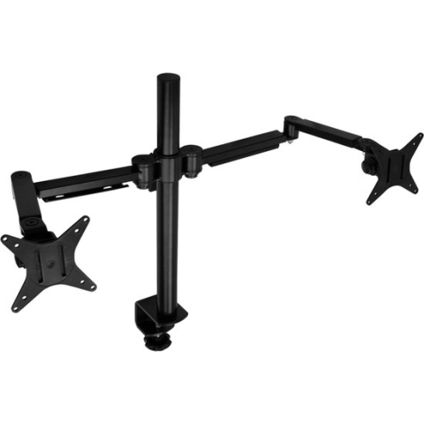 DESQ® Dubbele Monitorarm | Slimline | Zwart | Quick-Release | Tot 20 KG |
