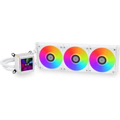 Lian Li Galahad II-LCD 360 White - Vloeistof-koelsysteem processor, afmeting radiator: 360 mm