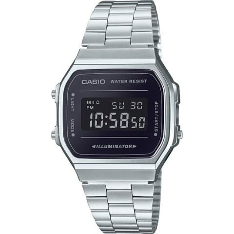 Casio Vintage Iconic A168WEM-1EF Unisex Horloge 36,3 mm - Zilverkleurig