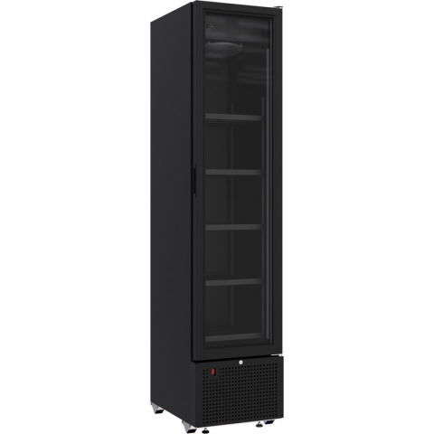 DRANKENKOELKAST 1 GLASDEUR ZWART 348L - Combisteel 7464.0210 - Horeca & Professioneel
