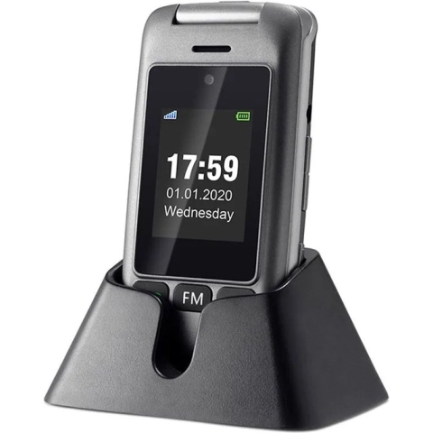 4G - Senioren - Klaptelefoon - Extra Accu geleverd - Dubbele Scherm - NL Menutaal - Oplaadstation - Grote Toetsen - Big Button - Ouderen