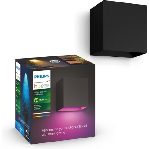 Philips Hue Resonate Down - muurlamp - wit en gekleurd licht - zwart