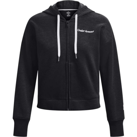 Under Armour Essential Fleece Script FZ Hoodie 1374106-001, Vrouwen, Zwart, Sweatshirt, maat: M