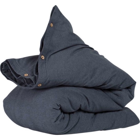 Yumeko kinderdekbedovertrek jersey indigo blauw 100x135