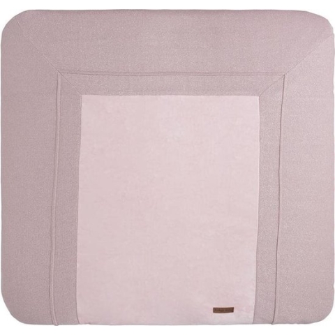 Baby's Only Gebreide baby aankleedkussenhoes - Waskussenhoes - Overtrek verzorgingskussen Sparkle - Zilver-Roze Mêlee - 75x85 cm - Met subtiel glittertje