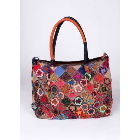 Viabologna Schooltas Rosello Leer - multicolour