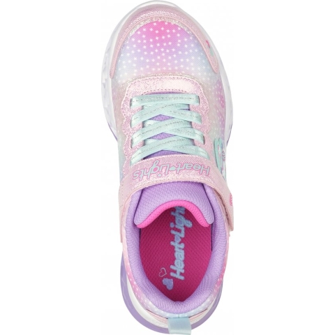 Skechers Flutter Heart Lights-Simply L Meisjes Sneakers - Pink/Multi - Maat  36