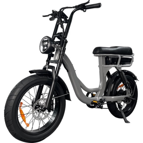 Comfort Inz EB8 - Fatbike - E Bike - Elektrische Fiets - 250W - 17.5 Ah - Hydraulische Remmen -Inc. Alarm en kettingslot - Grijs