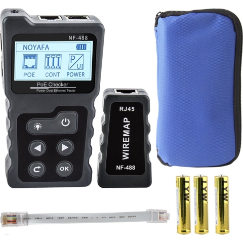 Happyment® Netwerk kabeltester - met Draadzoeker - Kabelzoeker - UTP Tester set - RJ45, RJ11, BNC, USB - Black friday - Kerstcadeau