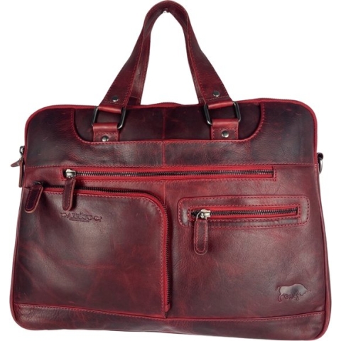 Handtassen Dames - Laptoptas – Rood - Echt Leer - Werktas Dames - Aktetas - Crossbody Tas Dames - Laptop tot 15.6 - Arrigo