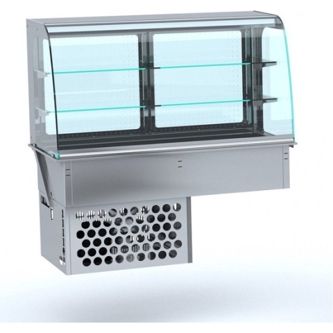 Drop-In Gebogen Koelvitrine - Gesloten 4/1, CombiSteel 7495.0200