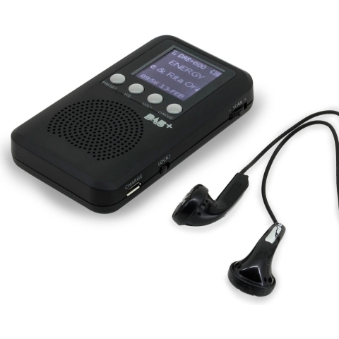Soundmaster DAB170SW Pocket DAB+, FM radio met ingebouwde accu