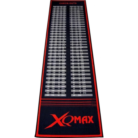 Xq Max Dartmat Check-out 285 X 80 Cm Zwart/rood