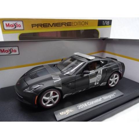 Maisto Chevrolet Corvette Stingray "Police" Zwart 1:18