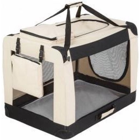 Topmast reisBench nylon Bench - honden Bench M - Beige 102x69x69cm | stoffen bench | vouwbench | Auto bench - Honden 35-50kilo
