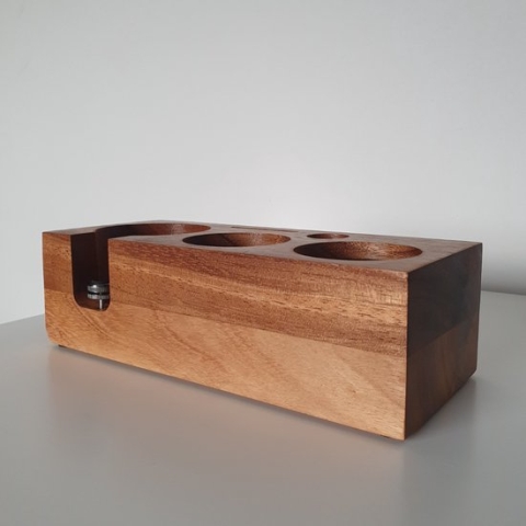 Tamping Station 58 mm - Walnoot Hout - 5 In 1 -