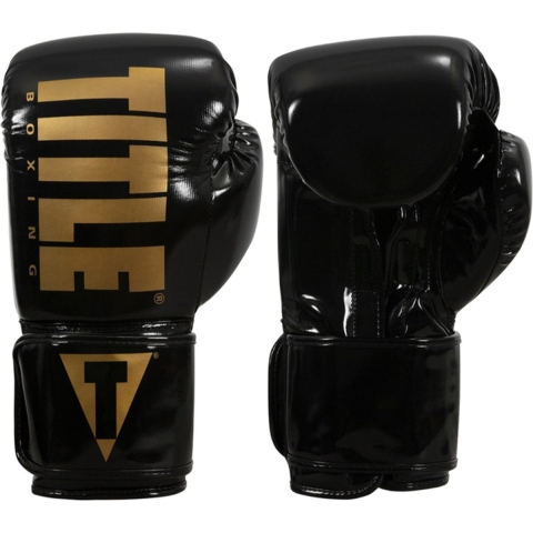 Title (kick)bokshandschoenen Inferno Intensity Zwart/Goud 18oz