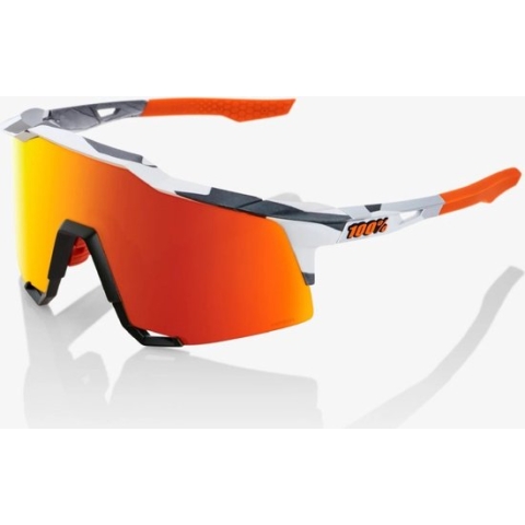 100% Speedcraft - Soft Tact Grey Camo - HiPER Red Multilayer Mirror Lens