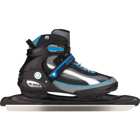 Nijdam Norenschaats - Semi-Softboot - Zwart/Zilvergrijs/Blauw - 47