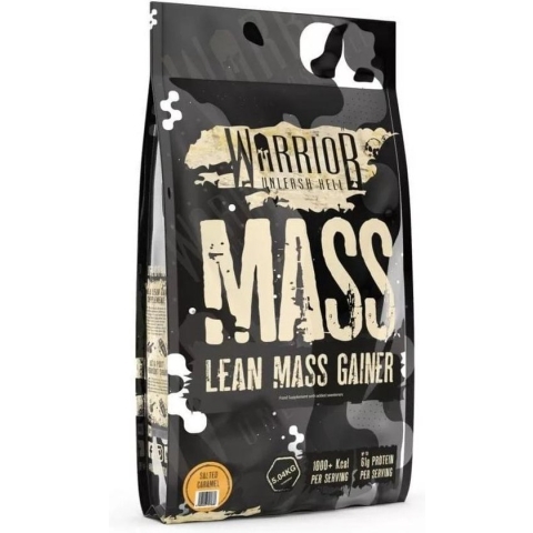Warrior Mass Lean Mass Weight Gainer 5040 gram - Smaak Banaan - 61 gram eiwit en 1000+ kcal per serving