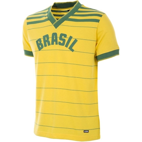 COPA - Brazilië 1984 Retro Voetbal Shirt - L - Geel