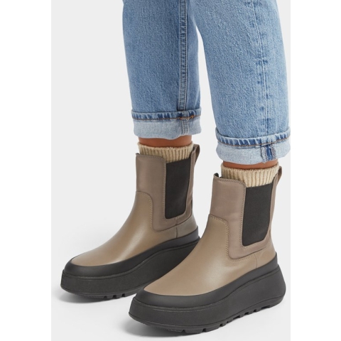 FitFlop F-Mode Waterbestendige Flatform Chelsea Laarzen GRIJS - Maat 38