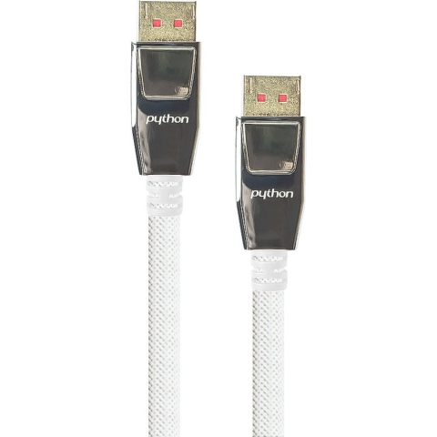 PYTHON actieve DisplayPort kabel - versie 1.4 (5K/8K 60Hz) / wit - 10 meter