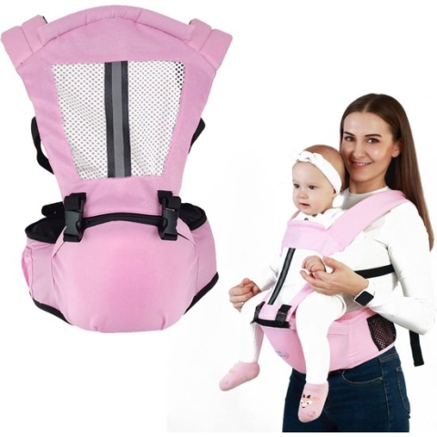Babydrager, babydrager voor pasgeborenen vanaf de geboorte, babyheupzitting, met verstelbare riem en tas, babydrager naar voren kijkt, draagdoek baby, voor zuigelingen en peuters