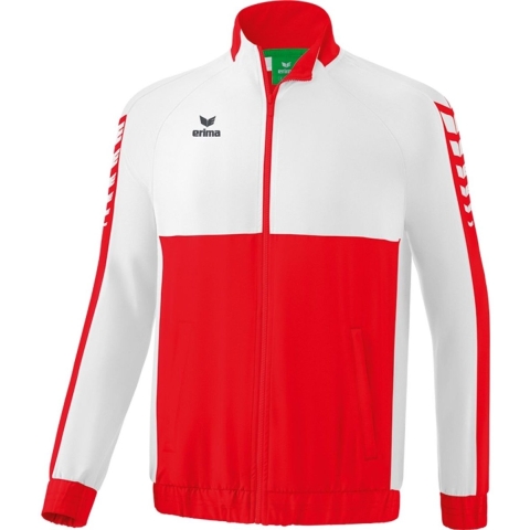 ERIMA Six Wings Presentatiejack Kind Rood-Wit Maat 152