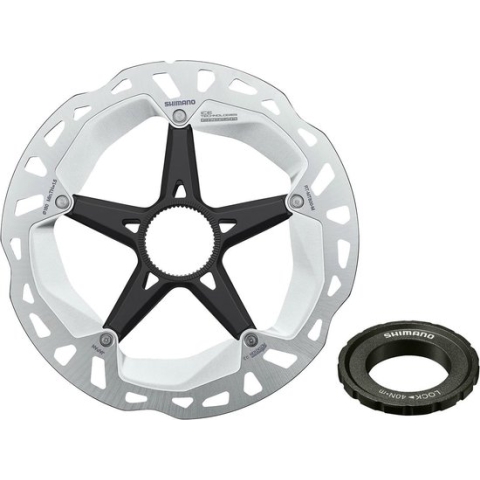 Shimano Deore Xt Rt-mt800 160 Mm Rvs Center-lock Zilver/zwart