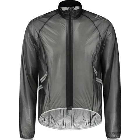 21Virages Fiets regenjack 15000MM waterdicht en ademend Unisex Bruto Transparant Zwart - XL