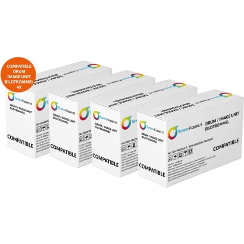 4X Brother TN-1050/TN1050 - Alterntieve Drum Unit - 40000 Pagina's - Geschikt voor Brother DCP-1510, DCP-1512, DCP-1601, DCP-1610W, DCP-1612W, DCP-1616NW, HL-1110, HL-1112, HL-1210W, HL-1211W, HL-1212W, MFC-1810, MFC-1815, MFC-1910W