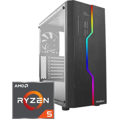 Antec NX230 RGB Gaming PC | AMD Ryzen 5 - 4600G | 32 GB DDR4 | 250 GB SSD - NVMe | Windows 11 Pro