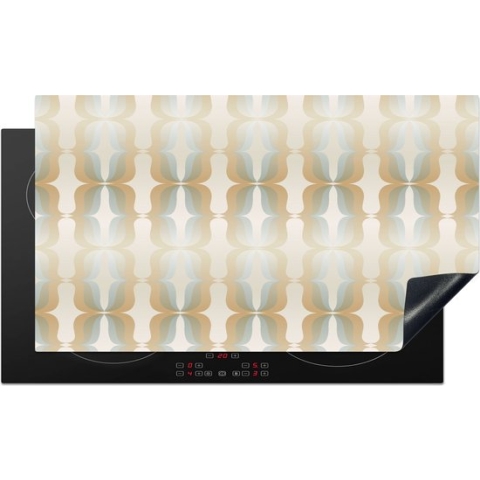 Inductie beschermer - Inductie Mat - Kookplaat beschermer - Vintage - Jaren 60 - Patronen - Ornament - 90x52 cm - Afdekplaat inductie - Inductiebeschermer
