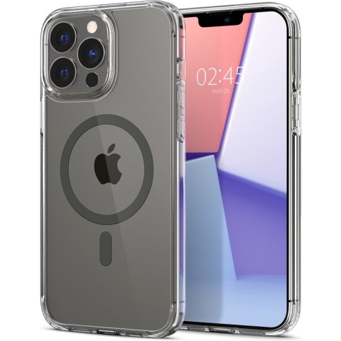 Spigen Apple iPhone 13 Pro Max Ultra Hybrid Geschikt voor Mag Hoesje Transparant/Grijs