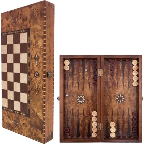 Backgammon - Tavla - Handgemaakt - Hout - Luxe uitgave