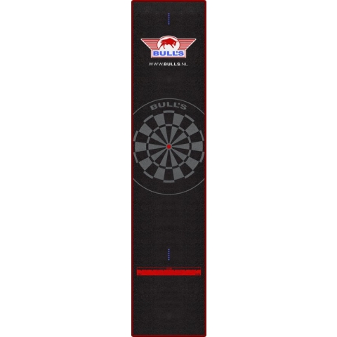 Bull's Carpet dartmat 300x65 cm zwart met rode stik