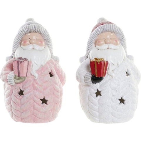 Kerstversiering DKD Home Decor Hars Kerstman (27 x 22 x 42 cm) (2 Stuks)