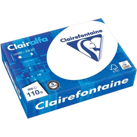 Kopieerpapier Clairefontaine Clairalfa A4 110gr wit 500vel - 4 stuks