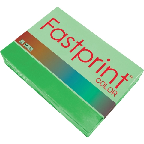 Kopieerpapier Fastprint A4 80gr grasgroen 500vel - 5 stuks