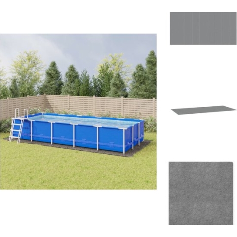 vidaXL Zwembadgrondzeil - Polyester geotextiel - Grootte 999x500 cm - Bescherming en verlenging levensduur - Zwembad afdekzeil
