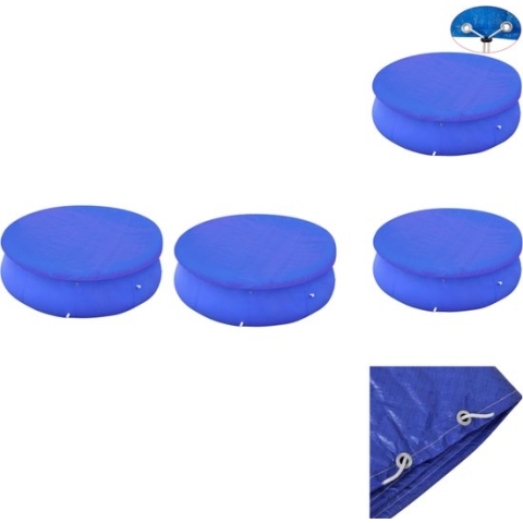 vidaXL Zwembadhoes - Zwembadafdekkingen - 335 cm - Ken- Duurzaam polyethyleen - Zwembad afdekzeil