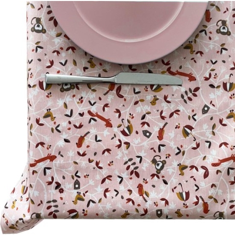 BINK Bedding Tafelkleed - Tafelzeil Sofie - geplastificeerd Katoen 140 x 400 cm - afwasbaar - feestdecoratie - kinderfeestje - verjaardag - buiten eten