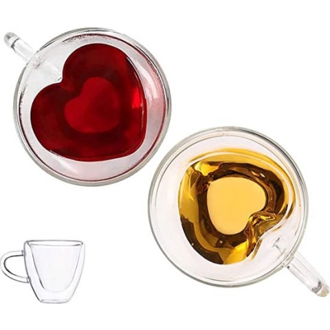 Dubbelwandige latte macchiato-glazen, koffieglas, theeglazen - mokkakopjes , Koffiekopjes , espressokopjes - kopjes - Cappuccino kopjes
