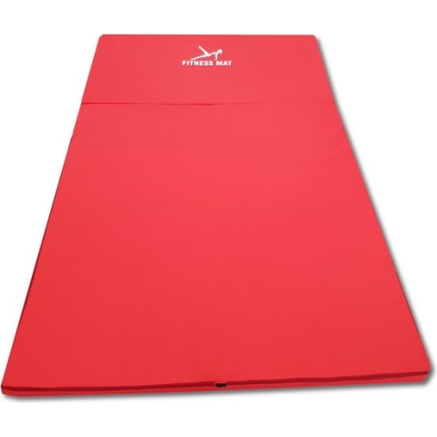 Fitnessmat - 120x200x5 cm - opvouwbaar - rood